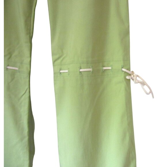 Vintage Cache Viscose Blend Lime Green Flared Pants, France SZ S - Picture 2 of 7